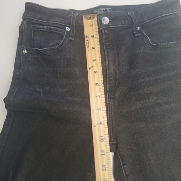 Abercrombie And Fitch High Rise Super Skinny Dark Wash Women's Jeans Size 27/4 - Picture 7 of 15